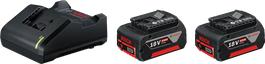 2 x GBA 18V 4.0Ah + cargador bivolt GAL18V-20 CV