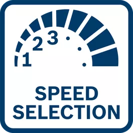 Best results with speed preselection Best results with speed preselection for applications requiring a specific speed for the material