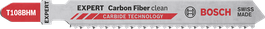 Pilový plátek pro přímočaré pily EXPERT Carbon Fibre Clean T108BHM