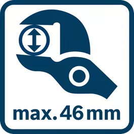  Max. průměr potrubí pro kleště na vodní čerpadla 46 mm