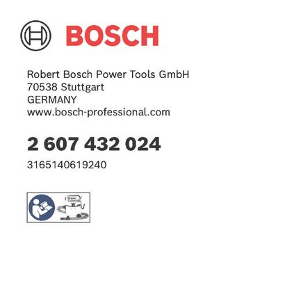 Bosch logo, Postal address, Electronic address, Safety icons