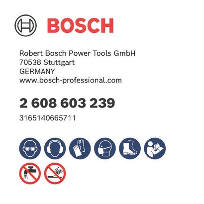 Bosch logo, Postal address, Electronic address, Safety icons