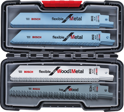 20-tlg. and Bosch Toughbox Säbelsägeblatt-Set, Wood Professional Metal -