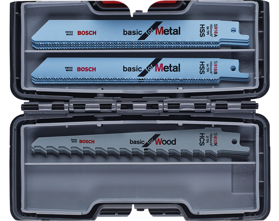 Säbelsägeblatt-Set, Bosch Wood and 15-tlg. Professional Metal - Toughbox