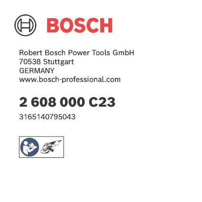 Bosch logo, Postal address, Electronic address, Safety icons