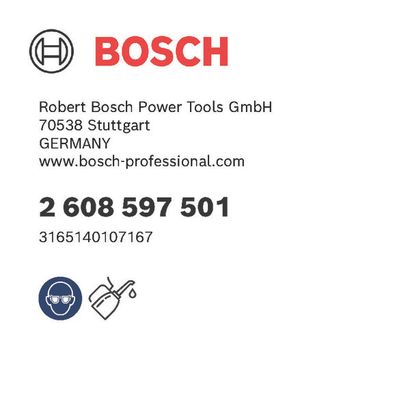 Bosch logo, Postal address, Electronic address, Safety icons