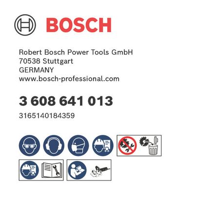 Bosch logo, Postal address, Electronic address, Safety icons