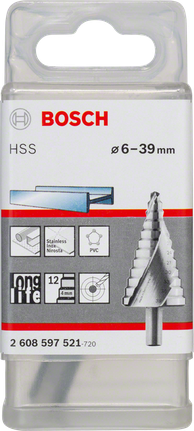 Comprar BOSCH 2608587425 Broca escalonada HSS con vástago de 3 planos para  metal