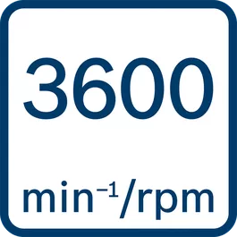 Tühikäigupöörded 3600 min-1/rpm 