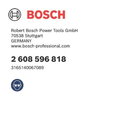 Bosch logo, Postal address, Electronic address, Safety icons