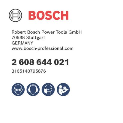 Bosch logo, Postal address, Electronic address, Safety icons