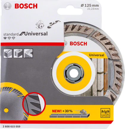 Bosch Disco de corte de diamante Standard for Universal 125x22,23  125x22.23x2x10