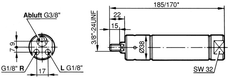 Motor neumático 370 vatios