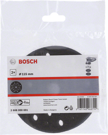 Tampon abrasif à grains durs pour ponceuse orbitale Bosch 6 po