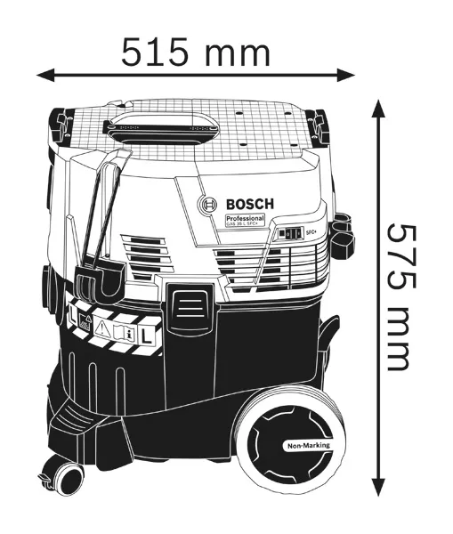 Aspirateur pour solides et liquides BOSCH GAS 35 L SFC+ 06019C30W0 