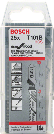 T 101 B Clean for Wood Jigsaw Blade Bosch Professional