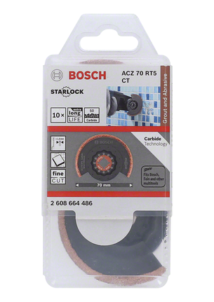Bosch Starlock ACZ 70 RT5 Carbide, Grout, Abrasive 70 10x