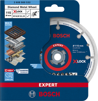 BOSCH Disque à tronçonner plat X-LOCK - Expert for Metal