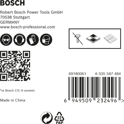 EXPERT HEX 9 Hard Ceramic Bit Set Bosch Professional