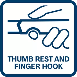  Thumb rest and finger hook for better safety on VDE knife handle