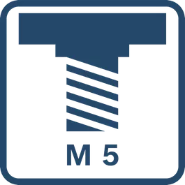 Grinding spindle thread M 5 M5 thread connection