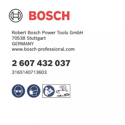 Bosch logo, Postal address, Electronic address, Safety icons