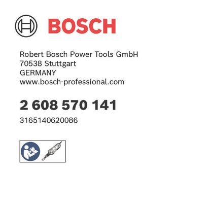 Bosch logo, Postal address, Electronic address, Safety icons