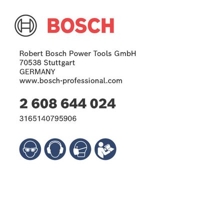 Bosch logo, Postal address, Electronic address, Safety icons