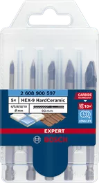 Set di punte EXPERT HEX-9 Hard Ceramic