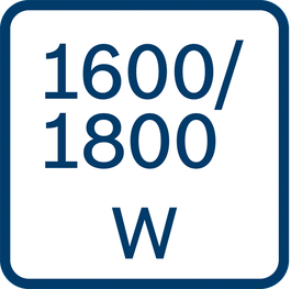 دخل القدرة الاسمي 1600/1800 واط 