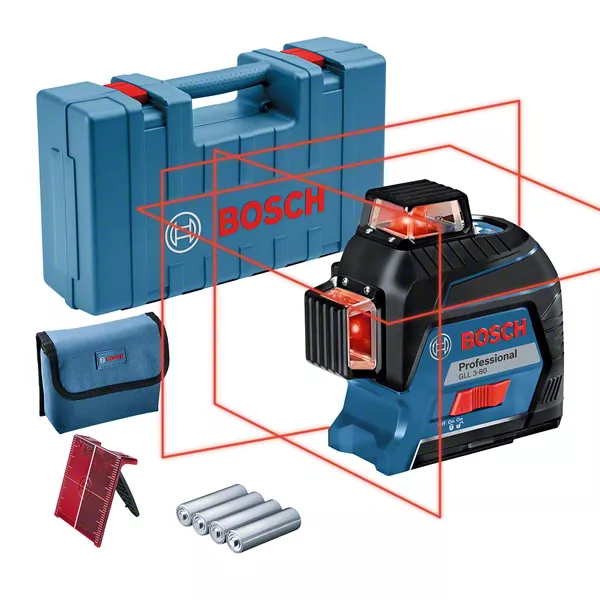 EXCLUSIVE Bosch Green Beam Line Laser Level & Distance Measure Kit (GLL  3-80 CG + GLM 50-23) 