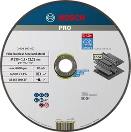 PRO Stainless Steel and Metal Bonded Cutting Disc