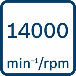  Rate per minute 14000 min-1/U/min