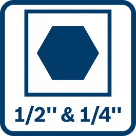 Держатель бит 2-в-1 – увеличение гибкости комбинайия квадрата 1/2" и шестигранника 1/4"
