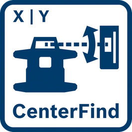 Функция CenterFind лазера находит центр приемника и рассчитывает текущий уклон 