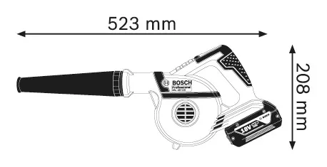 Bosch Professional souffleur sans-fil BITURBO GBL 18V-750 (débit  volumétrique de 780 m³/h, vitesse d'air jusqu'à 198 km/h, variateur de  vitesse) : : Jardin