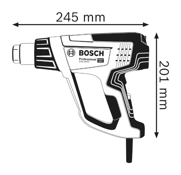 BCH-06012A62G0 PISTOLA DE CALOR GHG 20-63 PROFESSIONAL – Bosch Store Online