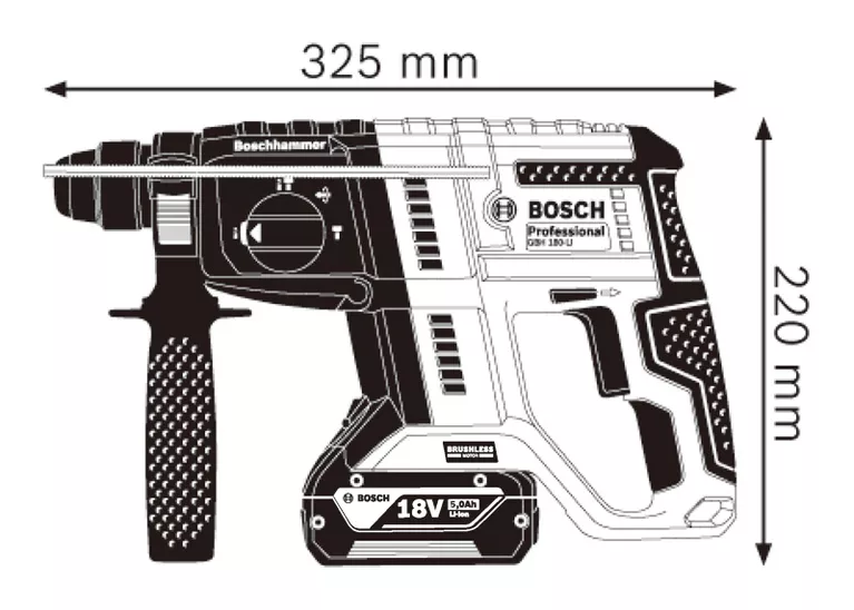 Rotomartillo a Batería 18V Bosch GBH 180-Li HerramientasPergamino