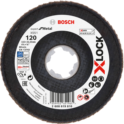 X LOCK X551 Expert for Metal Flap Discs Angled Version Bosch