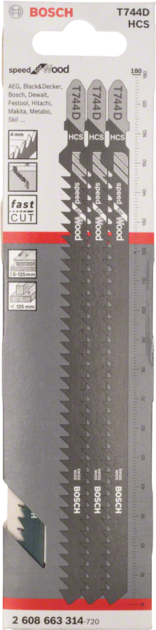 Lâmina De Serra Vertical T 744 D Speed For Wood Bosch Professional 7657