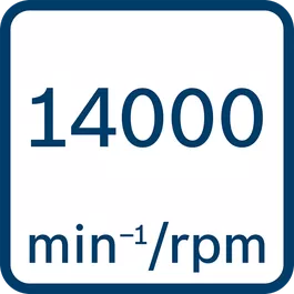  Número de cursos por minuto 14.000 min-1/U/min