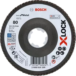 X571 Best for Metal X-LOCK Flap Discs, Angled Version