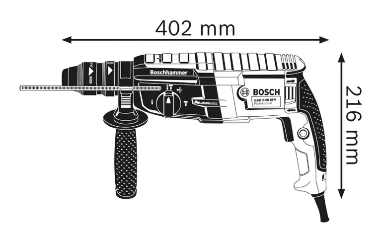 Martillo perforador de Bosch GBH 2-28F de Bosch ~ Ferretería Cubas