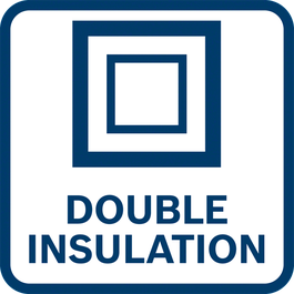 Two layers of insulating material surrounding live parts or reinforced insulation. Does not require a connection to electrical earth (ground)