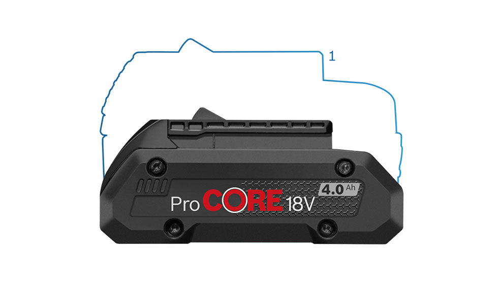 3x Bosch ProCORE 18 V / 1600A016GK batteries (18 V, 8 Ah, Original
