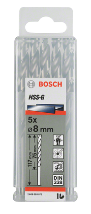 2608586317 Broca para Metal Bosch Acero Rápido HSS-G 7/16″ – Bosch