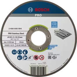 PRO Stainless Steel Bonded Cutting Disc