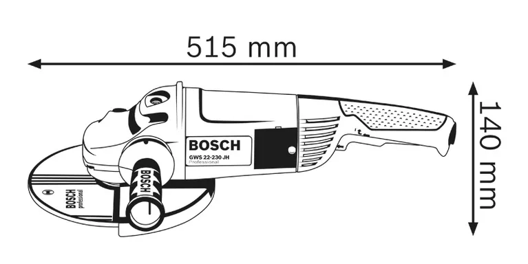 Meuleuse 230mm 2200 W Bosch Professional GWS2200-230 pour 410,000 DT