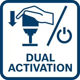  Režim dvostruke aktivacije – pokretanje jednostavnim pritiskom uređaja/alata na površinu ili pritiskom dugmeta/prekidača za uključivanje