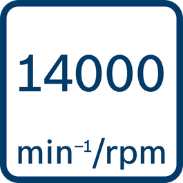  Brzina u minutu 14.000 min⁻¹/obr/min